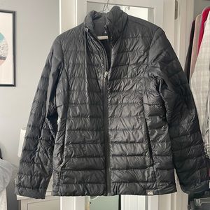 Lightweight black puffer jacket